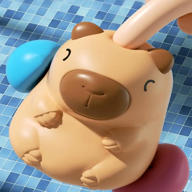 1 Juego de juguete para bañera con sello de animales para niños y madres, juego de agua interactivo flotante, capibara, Animal para ducha, piscina, playa, juguetes para bañera