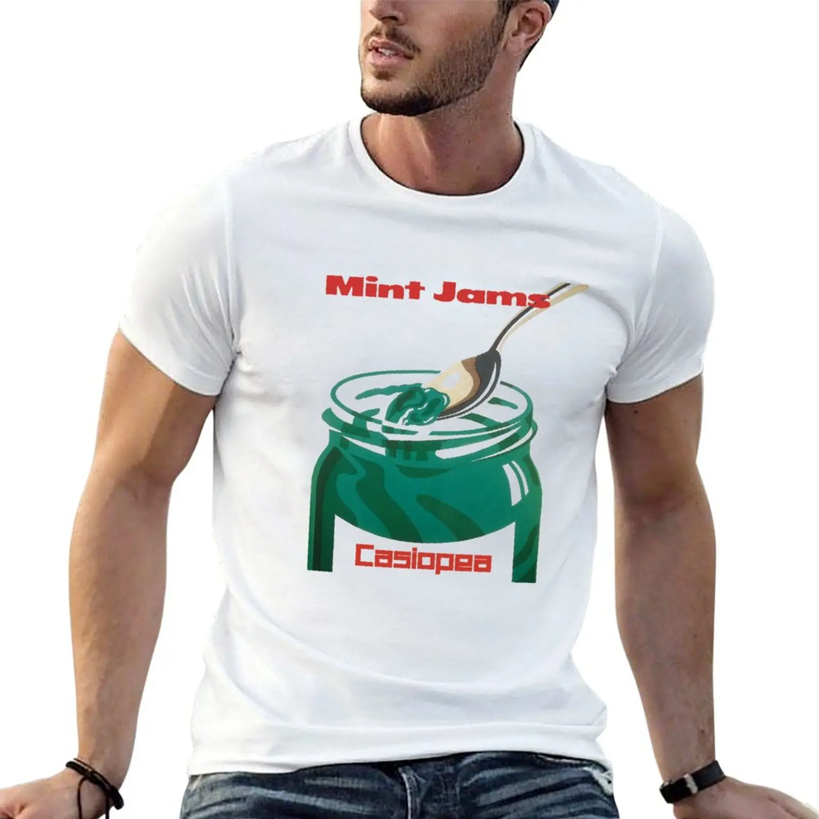 Camiseta Casiopea Jazz negra de algodón lisa para hombre, paquete de camisetas de algodón grueso para hombre, camiseta de algodón.