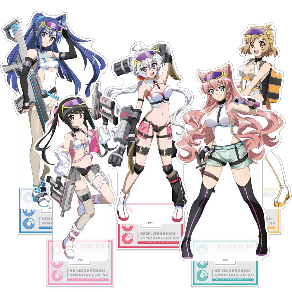 Hibiki Tachibana Kazanari Tsubasa Maria Cadenzavna Eve Kirika Akatsuki Acrylic Stand Acrylic Keychain Desktop Decor anime goods