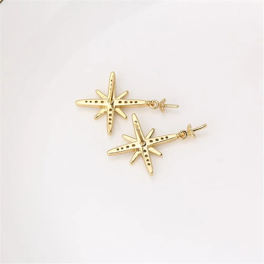 

Позолоченные серьги с жемчугом, принадлежности для изготовления ювелирных изделий своими руками, пустые основания для ушей для аксессуаров ручной работы, 1 пара без жемчуга