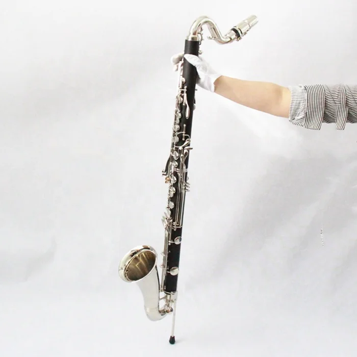 Top Level Factory Price Bass Clarinet Musical Instrument With Bass Clarinet Case Bags Pads And Clarinet Part Reeds Accessories