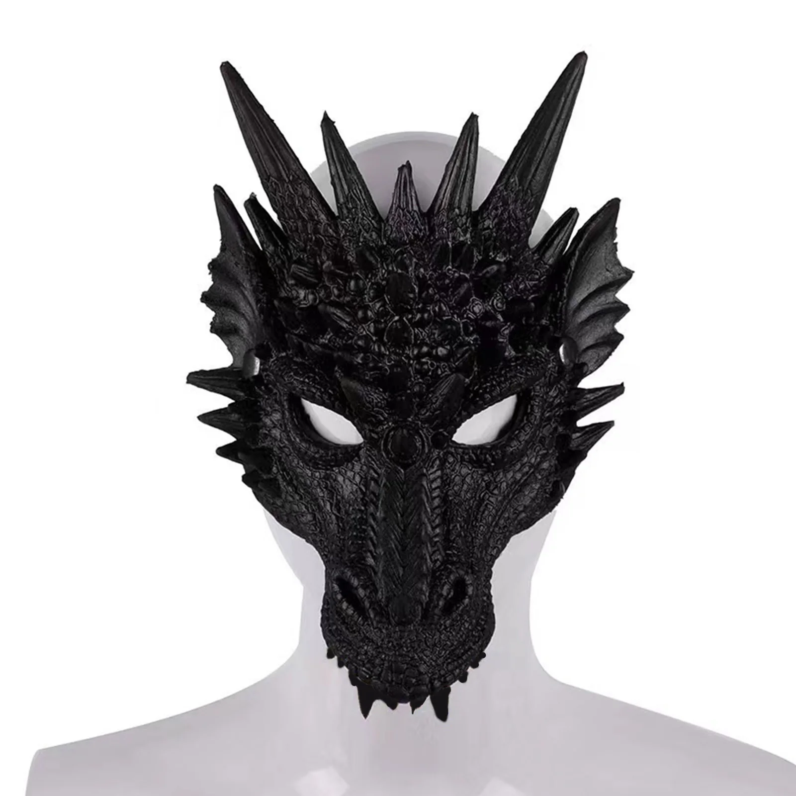 Happy Halloween Horror Dragon Mask Plastic Dragon Face Horrible Masks for Halloween Carnival Christmas Easter Party Decorations