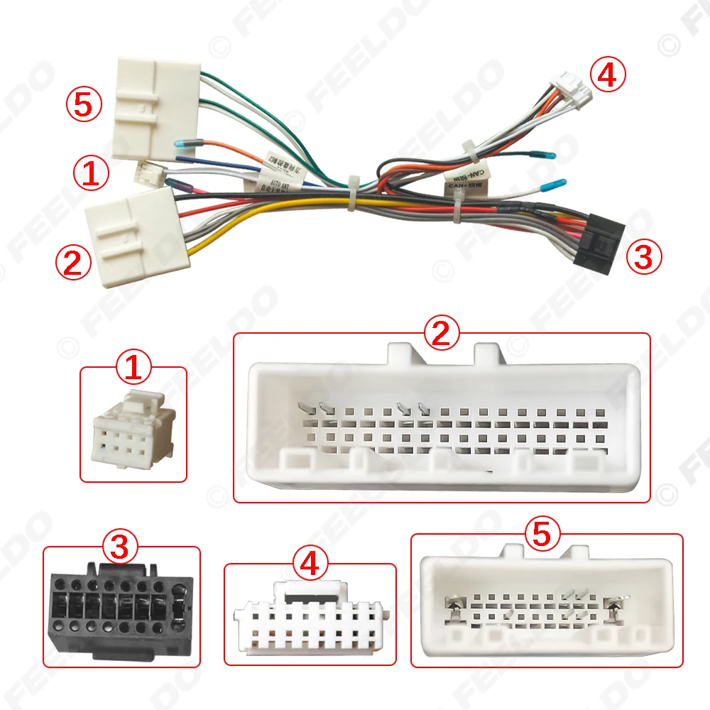 Car 16pin Audio Wiring Harness For Mercedes-Benz Smart 2016 Aftermarket Stereo Installation Wire Adapter