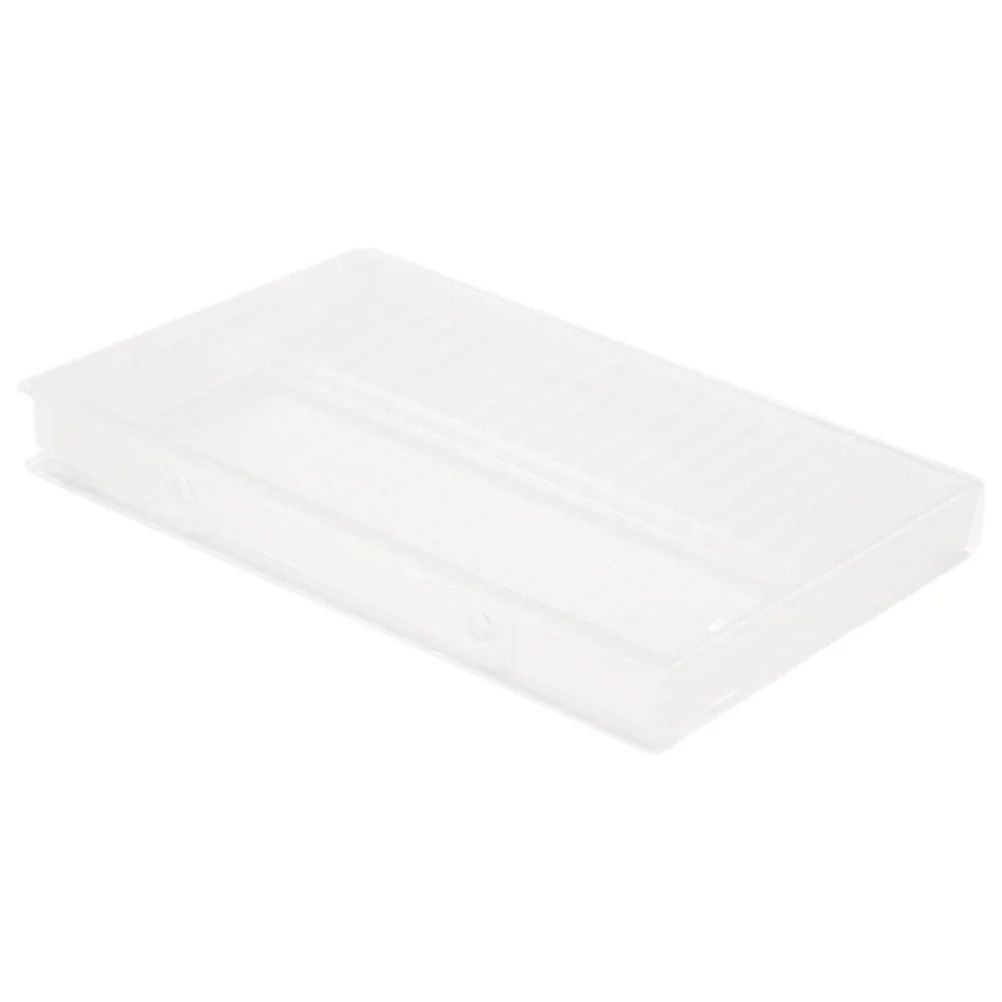 

2pcs Drill Bit Holder Portable Manicure Tool Storage Box Dust Cover Efficient Organizer For Nail Salon Manicure Drill Bit Box