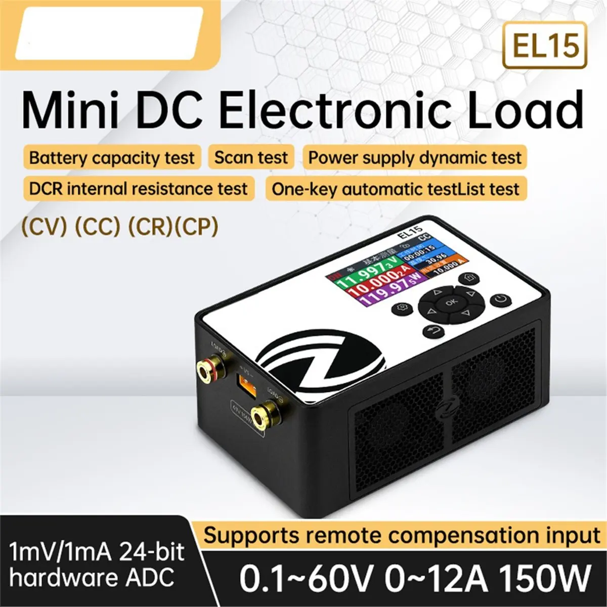 N94R EL15 DC Electronic Load 150W Battery Capacity Tester Mini Programmable Power Supply Checker Constant Current Voltage
