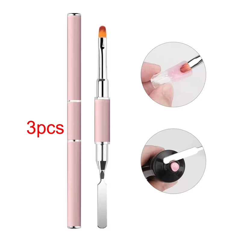 Neuer Gel-Pinsel und Picker, 2-in-1-Design, Nagelbürste und Spachtel, Gel-Nagelbürstenwerkzeug für Acrylnägel, Verlängerungsgel