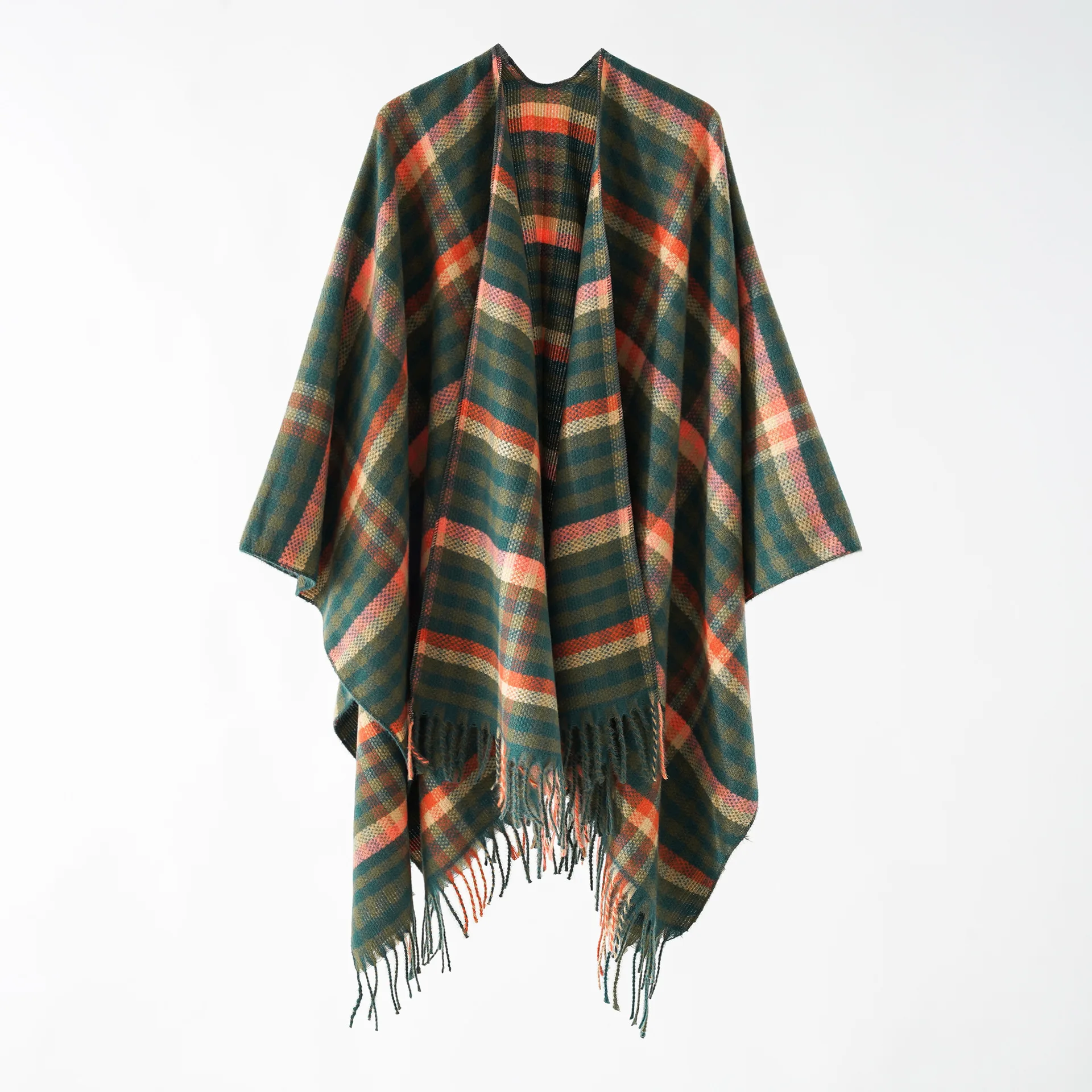 

WeHello-Bohemian Ethnic Wind Flow Su Grid Travel Photography Cape Versatile and Fashionable Simple Men's and Women's Shawl