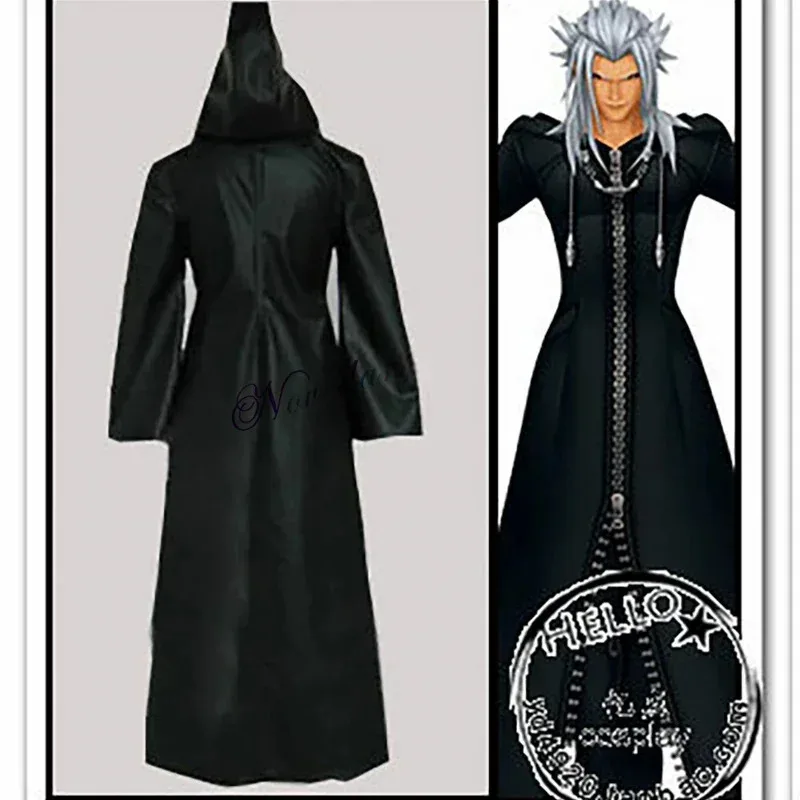 أنيمي لعبة المملكة هارتس 2 منظمة XIII معطف أسود رداء حفلة الهالوين تأثيري حلي