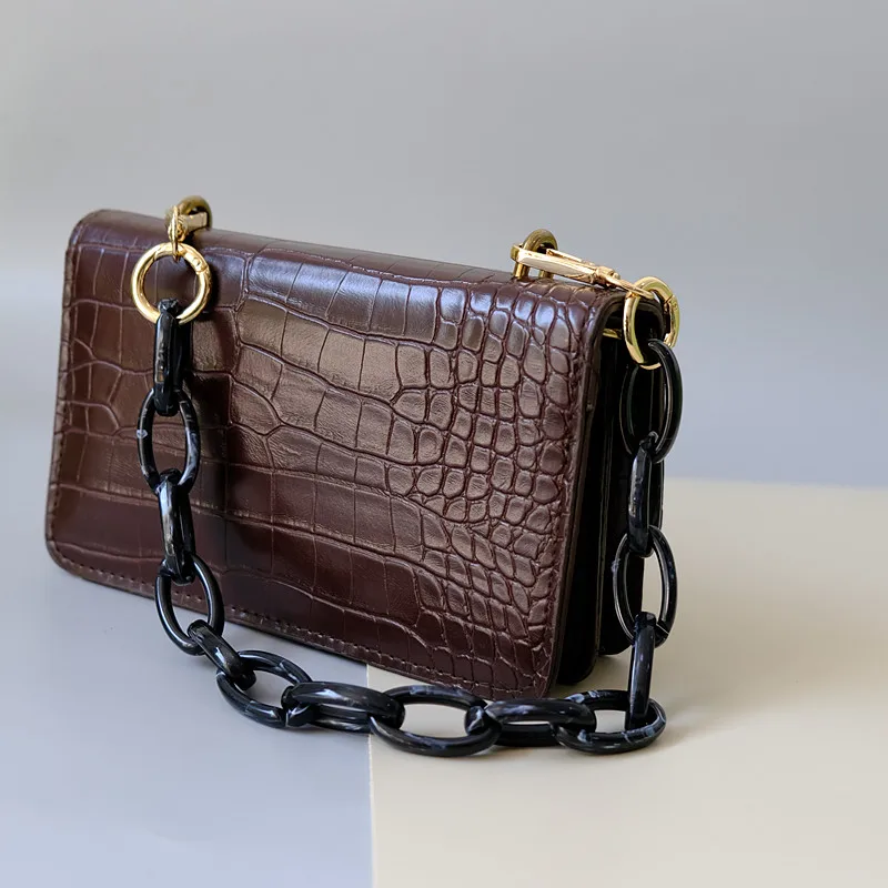 Nowa moda damska torebka akcesoria łańcuszki odpinany zamiennik biały czarny pasek do torby damski pasek na ramię z żywicy etui na telefon łańcuszek