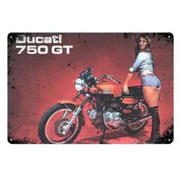 Vintage Cafe Racer Motorcycle Metal Poster Garage Decoration Tin Sign 20x30cm  -aluminum