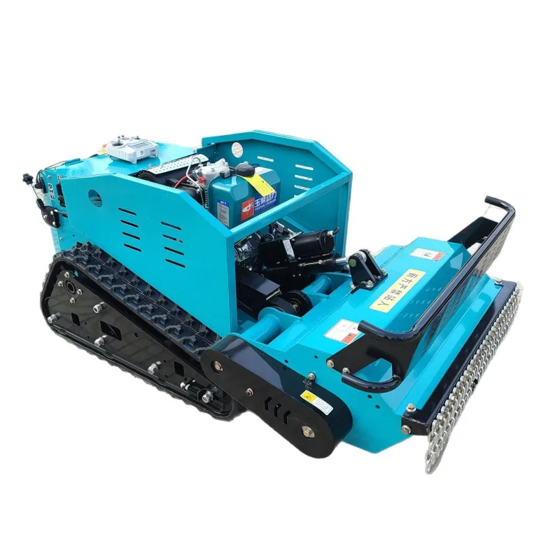 Remote control intelligent lawn mowing micro-tiller, multi-functional rotary tiller, crawler type wasteland clearing, weeding