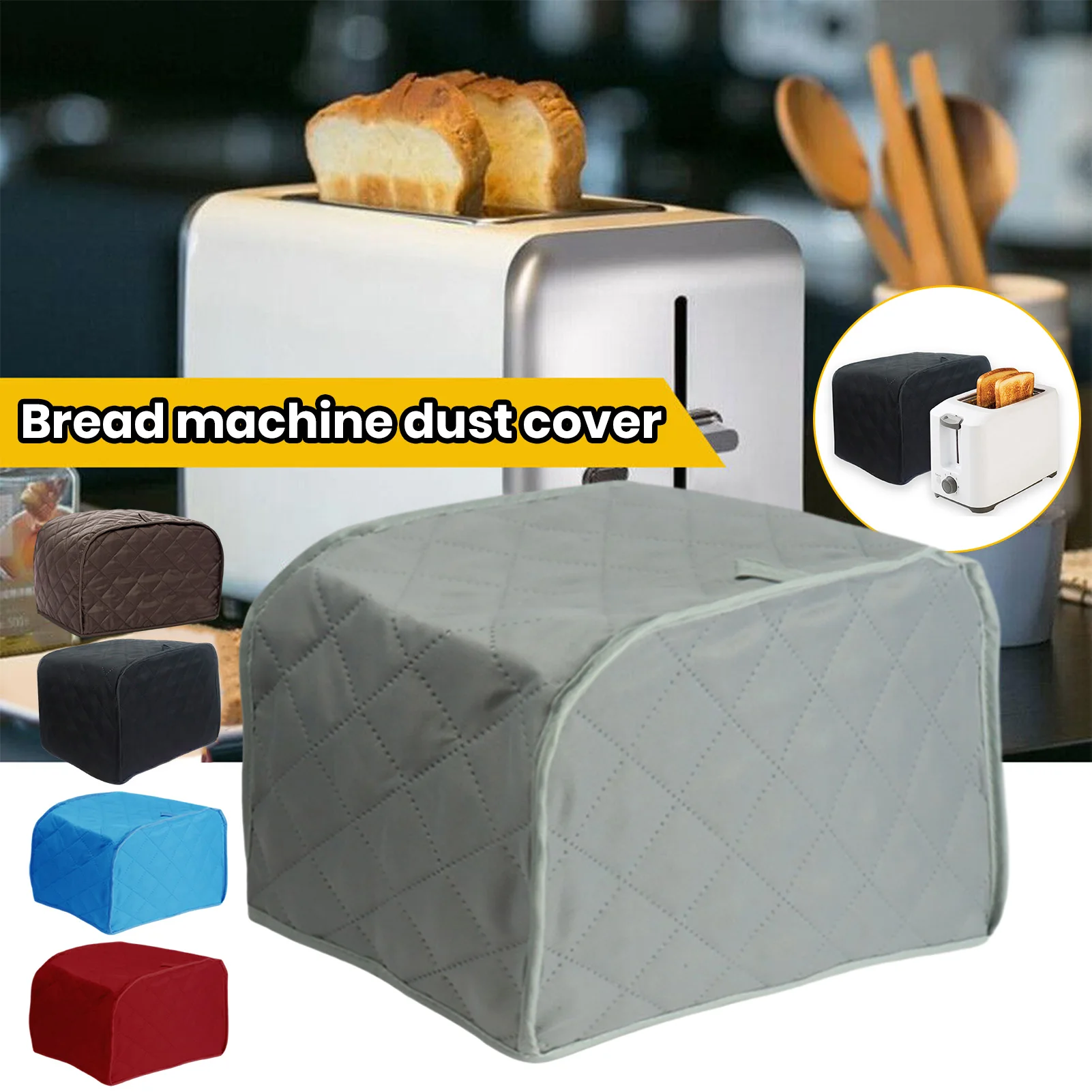 1Pc Dust Cover for Toaster 2/4-slice Toasters Kitchen Appliance Cover Durable Washable Microwave Oven Protect Cover for Home