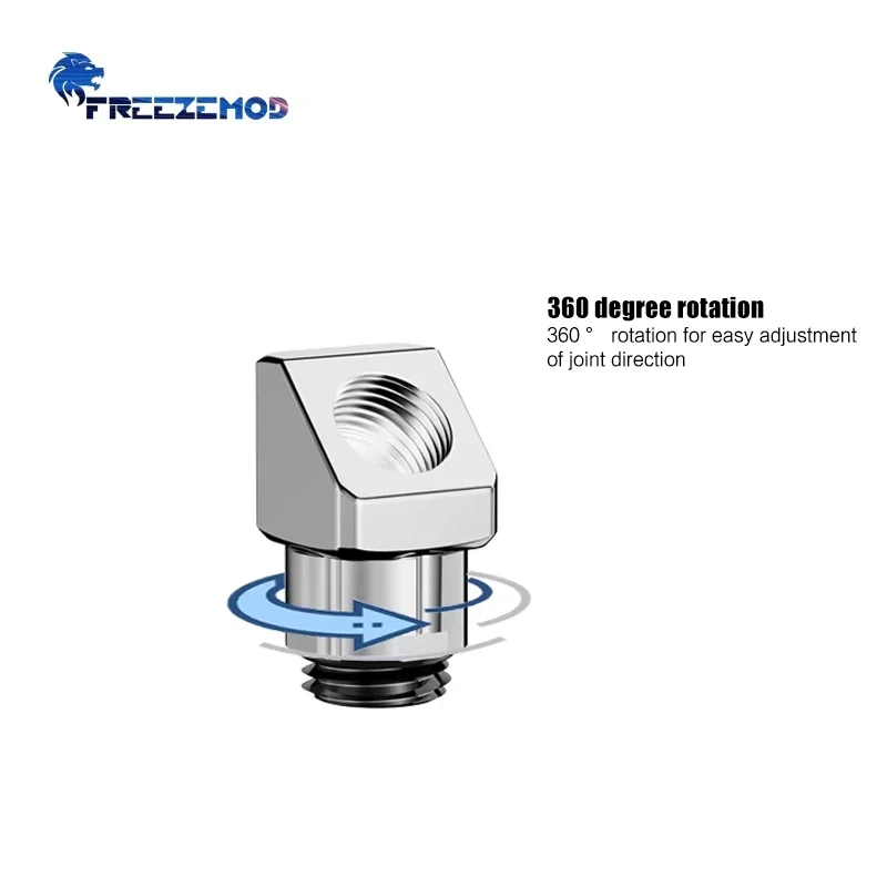 

FreezeMod M-F 45°Elbow Rotatable Angled Fitting, Reversing 360° Rotation, Hexagonal Design Smooth Surface 4 Colors GXZWT-D45