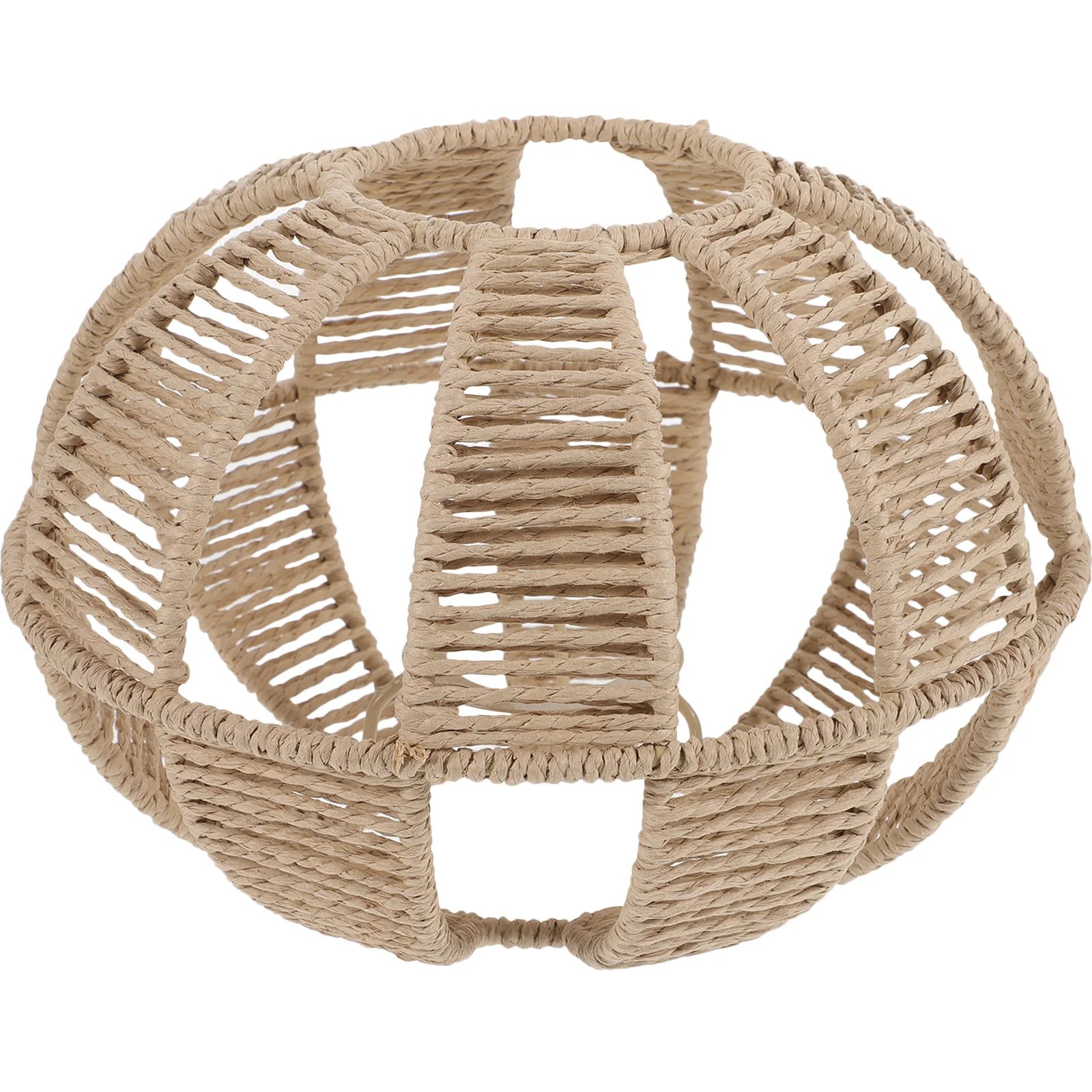 Retro Lamp Shade Simulated Rattan Weaving Design Ceiling Light Cover For Home Cafe Restaurant Wedding Decor Lighting