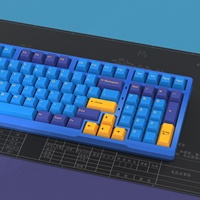 KBDiy 176 Keys/Set Cherry Profile PBT GMK Nautilus Keycaps Double Shot Blue for Mechanical Keyboard Keycap Custom ISO Keys 7u