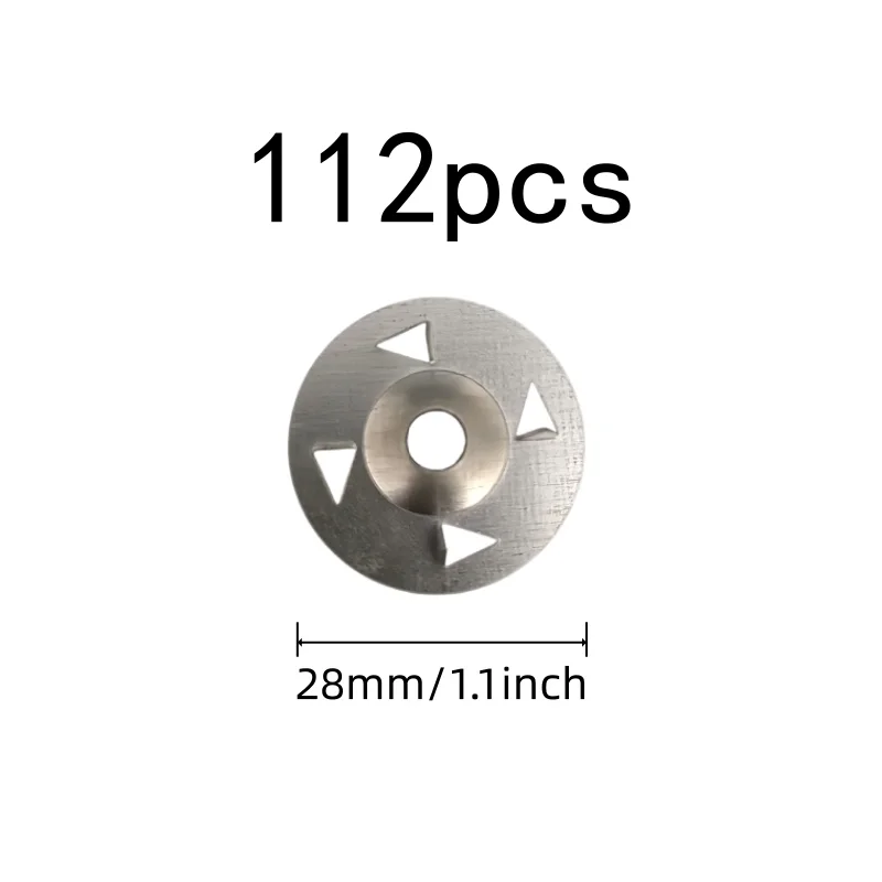 112 pcs 28mm Four Claw Washers, Four Claw Anti-Slip Design, Floor Tile Installation Home Decoration, Durable Iron Material
