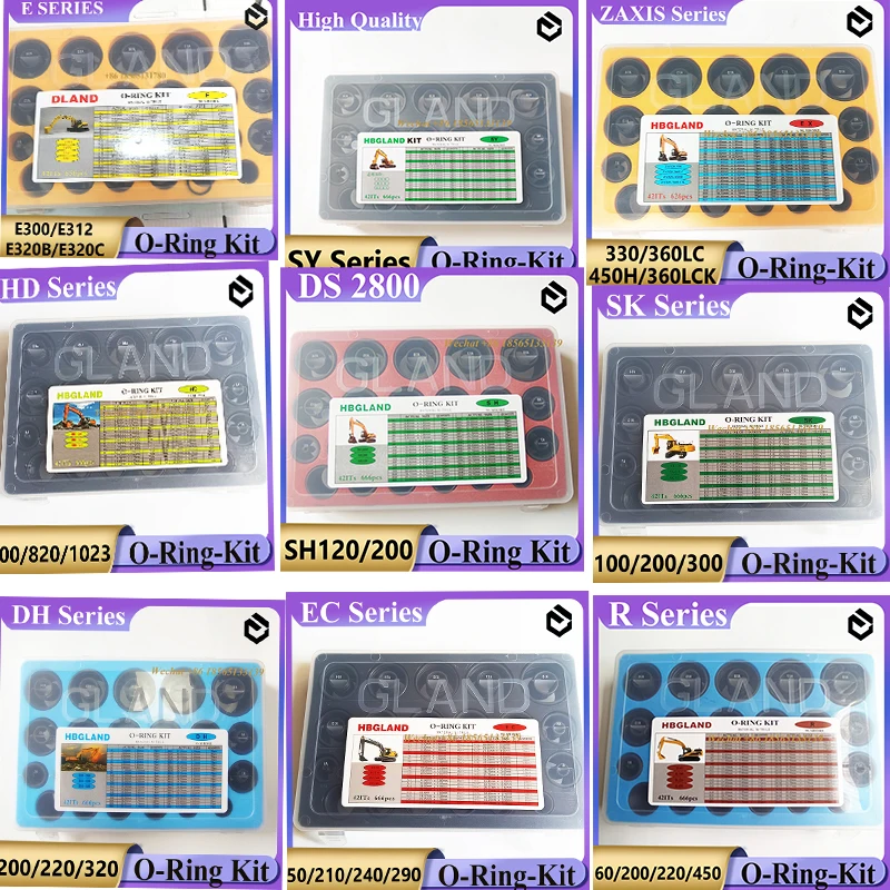 O-Ring-Kit For HD700 HD820 HD1023 DH200 DH220 DH320 PC60 PC100 PC200 PC300 R60 R200 R220 R450E300 E312 E320B E320CEC50 EC210