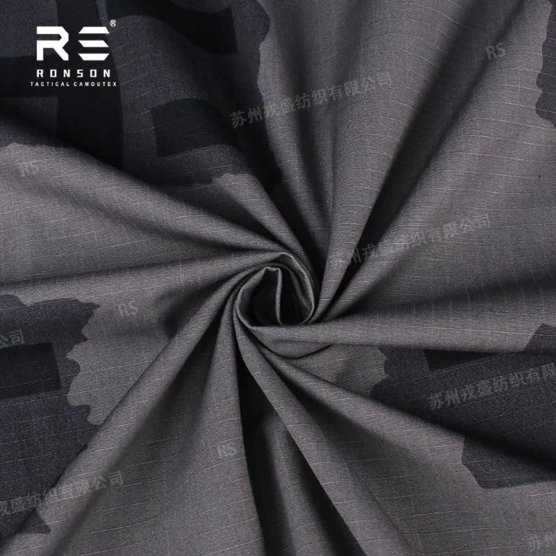 hot sale 50% Nylon 50% Cotton Ripstop fabric T-BLOCK Camouflage NYCO5050 tactical fabric durable use for uniform in stock