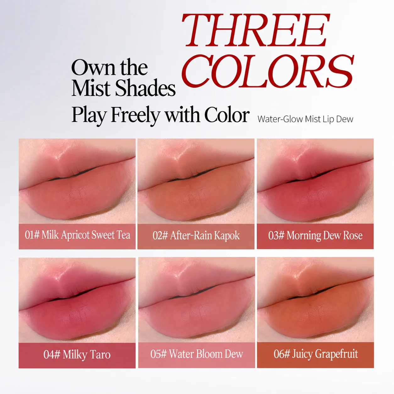 DHDH Water Glow Lip Tint Gloss Moisturizing Long Lasting Non Transfer Sheer Lip Stain Blurring Watery Lip Dew Makeup
