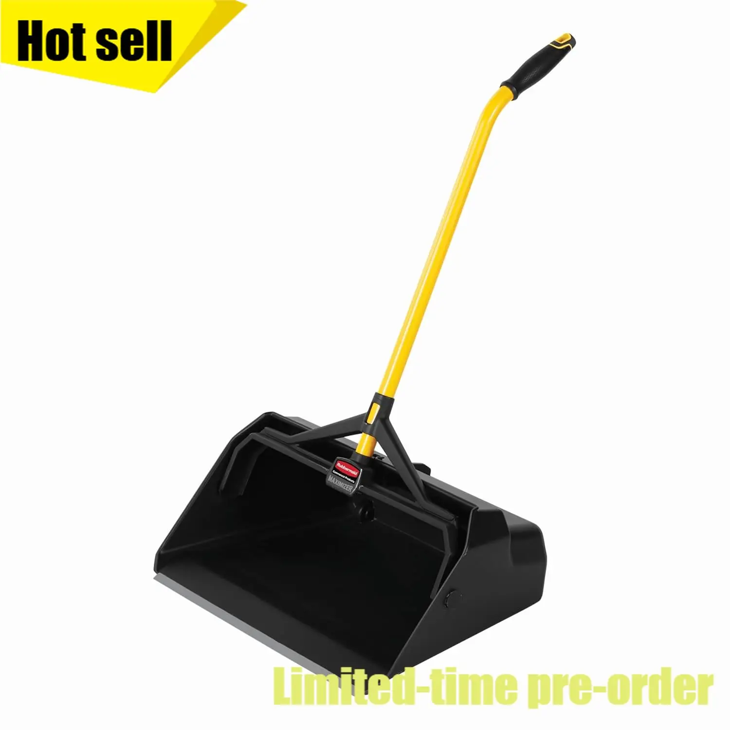 

Yellow Heavy Duty Upright Dust Pan Indoor Outdoor Debris Collection