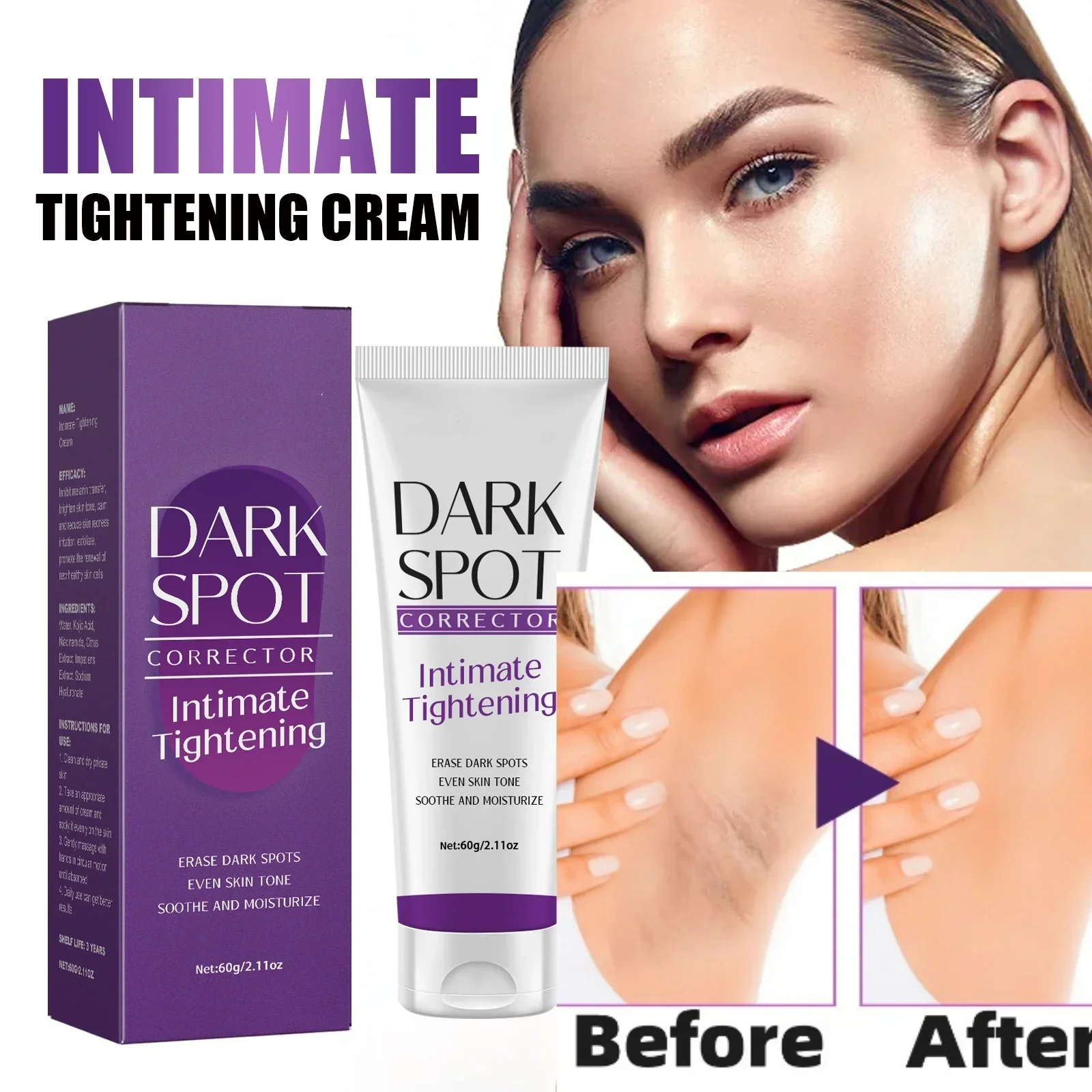 Brightening Cream Quick Private Parts Dark Skin Armpit Brightening Cream Inner Thighs Elbows Bleaching Joints Melatonin Cream