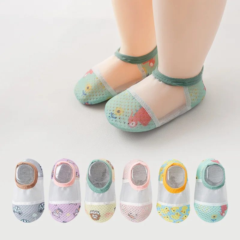 Do Not Fall Off with Children's Mesh Floor Socks Early Education Center Indoor Non-slip Floor Socks Infant Baby Socks Shoes