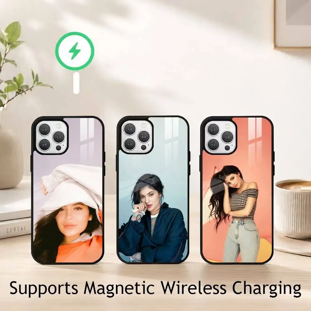 Kylie Jenner Business Queen gift Phone Case For iPhone18,17,16,15,14,13,12, Plus,Pro Compatible with magnetic wireless charging