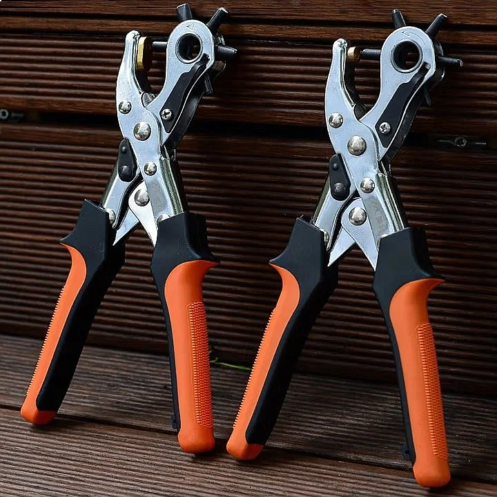 Multifunctional Leather Punch Pliers Belt Hole Puncher Hand Tool for Home DIY