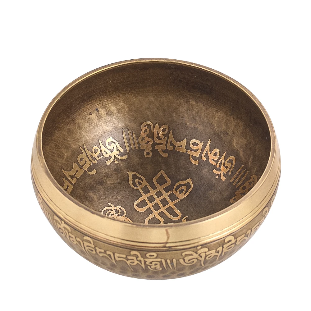 1pc 10*5.5CM Buddhism Eight Auspicious Alms Bowl Buddhist Sound Tibet Scripture Engraving Supplies Struck Ritual
