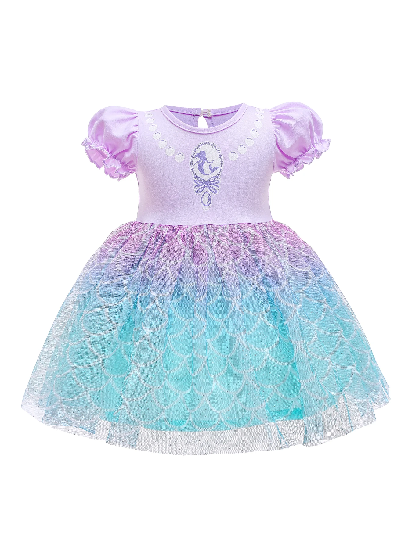 Mermaid gradient girls skirt  Birthday Rainbow Tulle Dress Princess Costume Fancy Party Outfit for Toddler Little Kids Girls