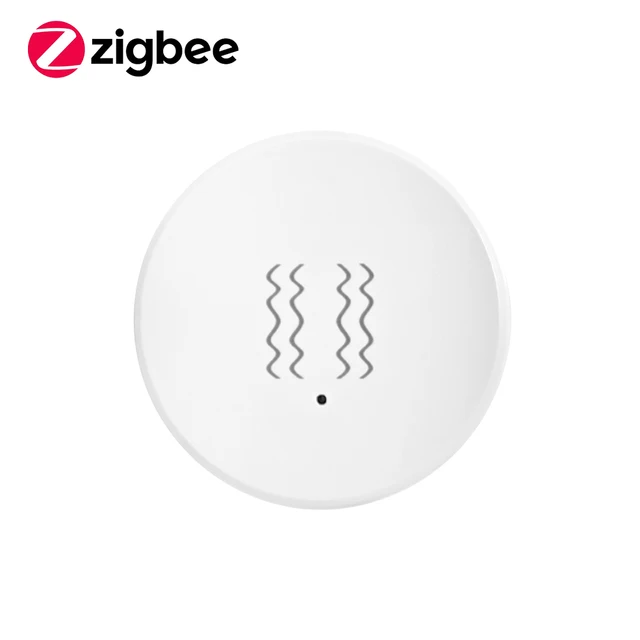 Czujnik wibracji Zigbee Smart Tuya Smart Life APP Wykrywanie Ruchu w Czasie Rzeczywistym Alarm Uderzeniowy Historia Zapisów Współpracuje z Z2M