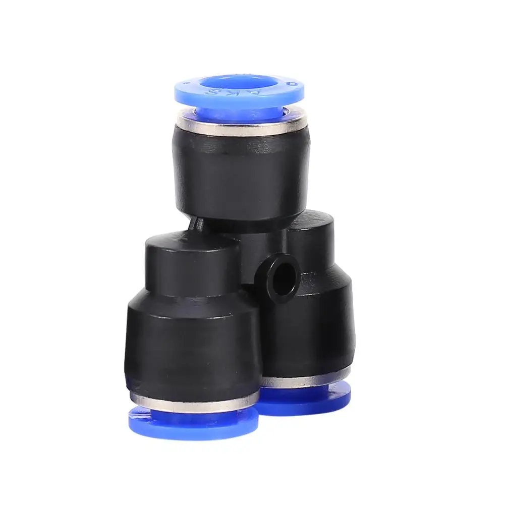 5Pcs Pneumatic Y Union Tube Connector Quick Coupling 6/8/10/12mm - Water & Air Hose Push in Fitting