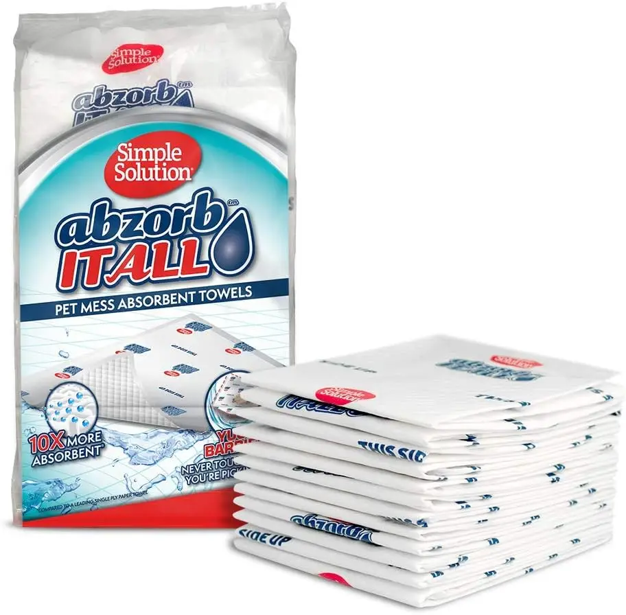 

Super Absorbent Pet Mess Towels, 30 Count, 12x17 Inches, Leak-Proof, Disposable Cleanup for Dog Urine, Multi-Surface Use