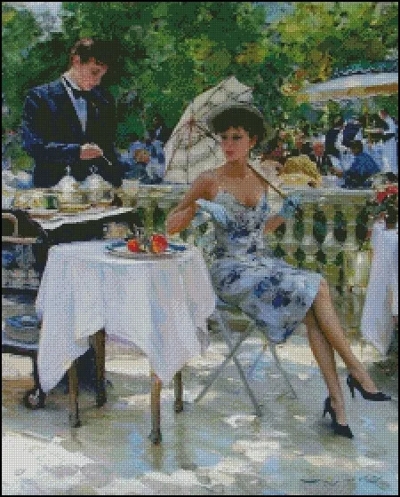 

Afternonn teatime Girl Lady 16CT 14CT без печати, наборы для вышивки крестом высшего качества, художественная вышивка, сделай сам, рукоделие ручной работы, домашний декор