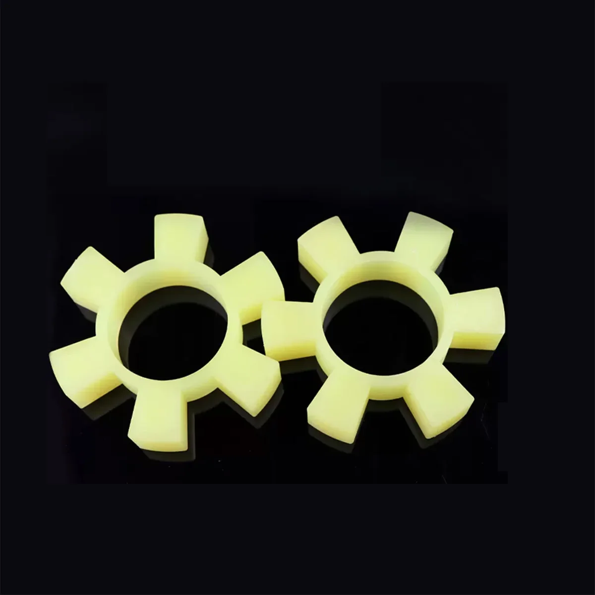 Polyurethane Coupling Buffer Pad Yellow T-Shaped Plum Blossom Hexagonal Water Pump Wheel Pad Rubber Elastic Block