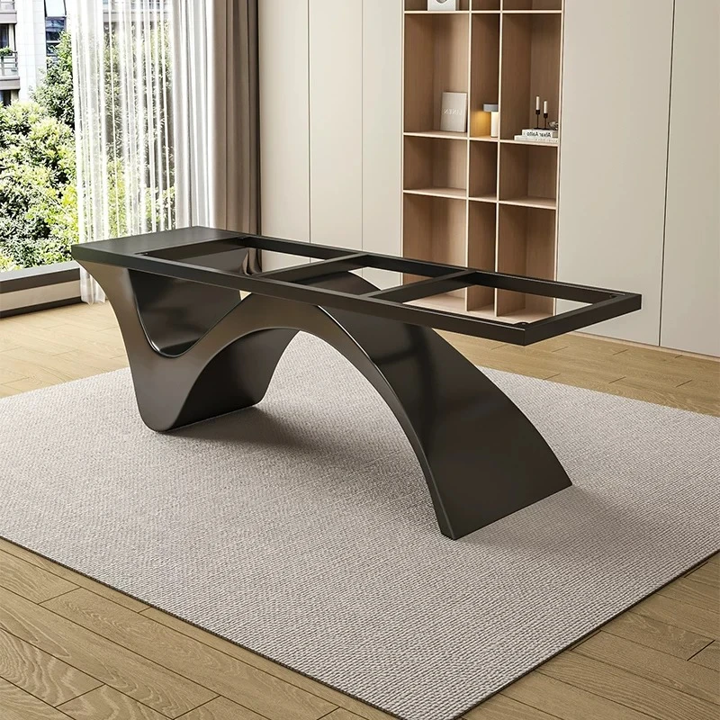 Creative table legs bracket luxury stone table legs stainless steel dining feet rock slab base marble desk feet
