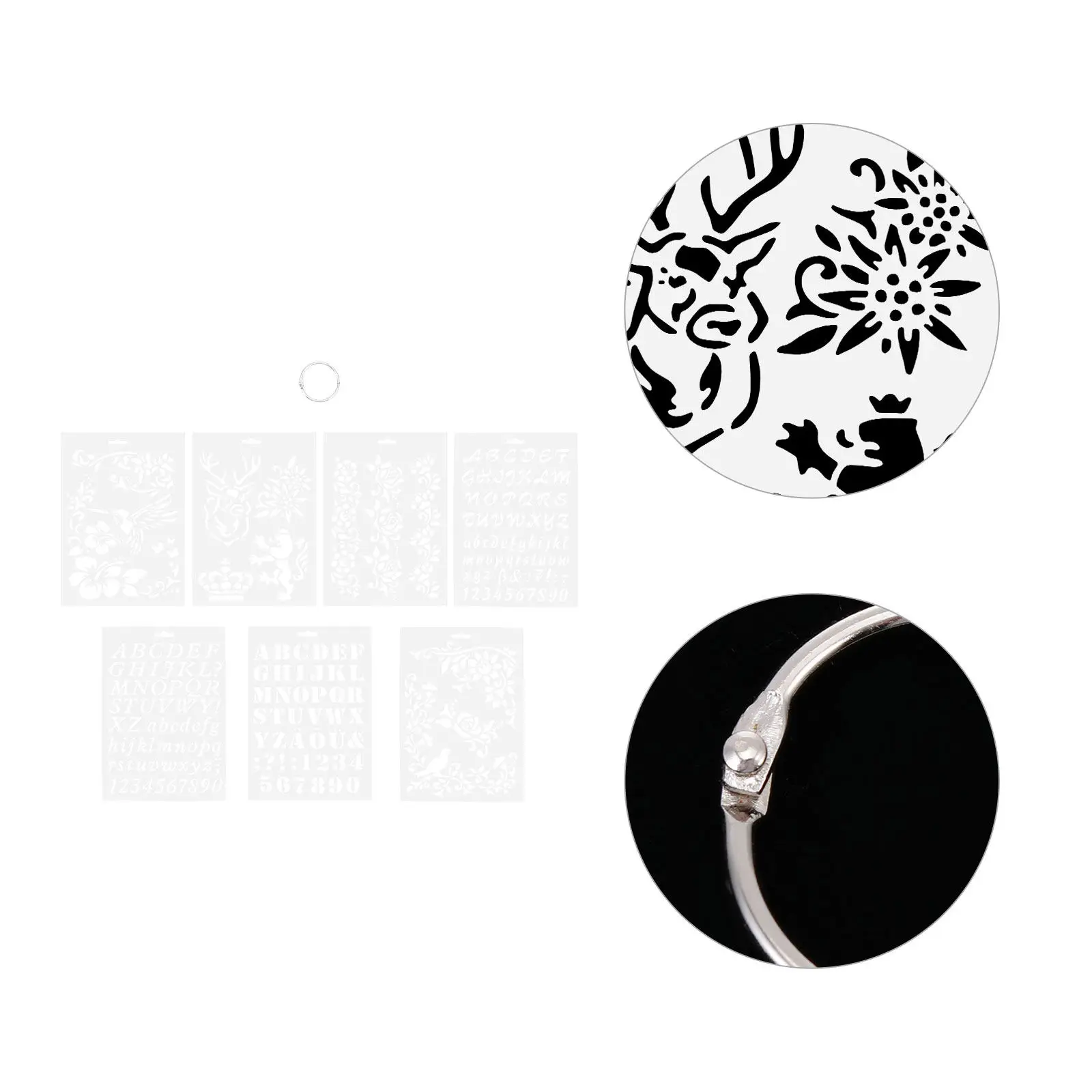 7Pcs Hollow Painting Templates Pet Drawing Stencil for Creative DIY Craft Projects Scrapbook Gift Making Bookmarks School