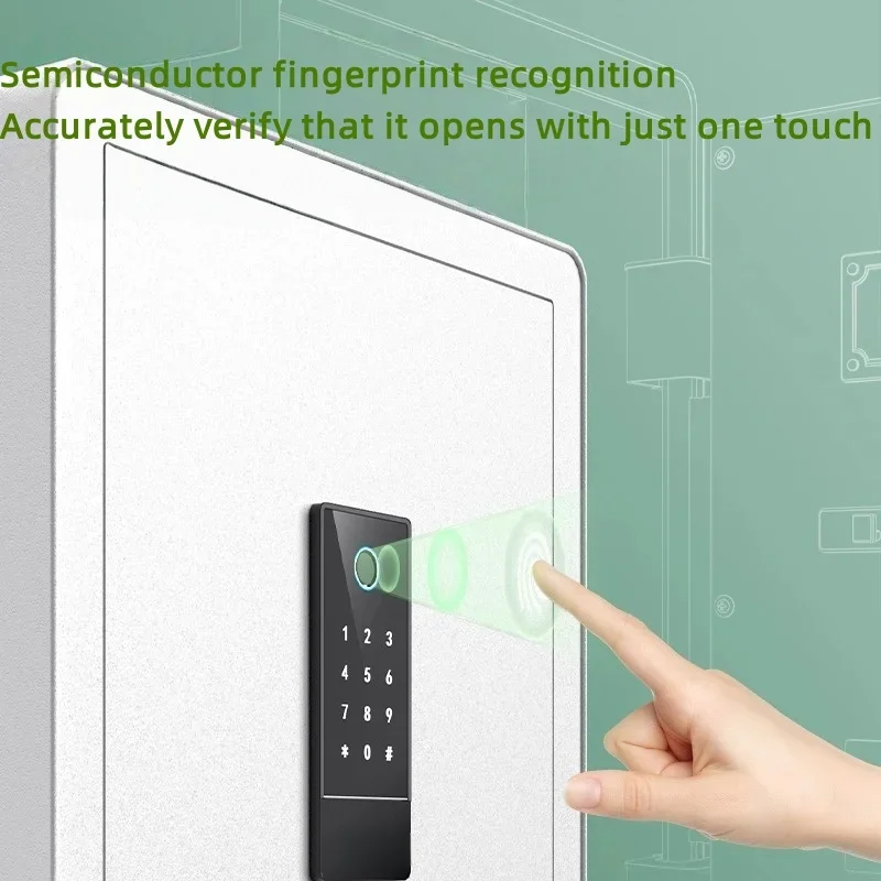 Fingerprint password safe small smart wifi anti-theft remote automatic door safe for home and office use
