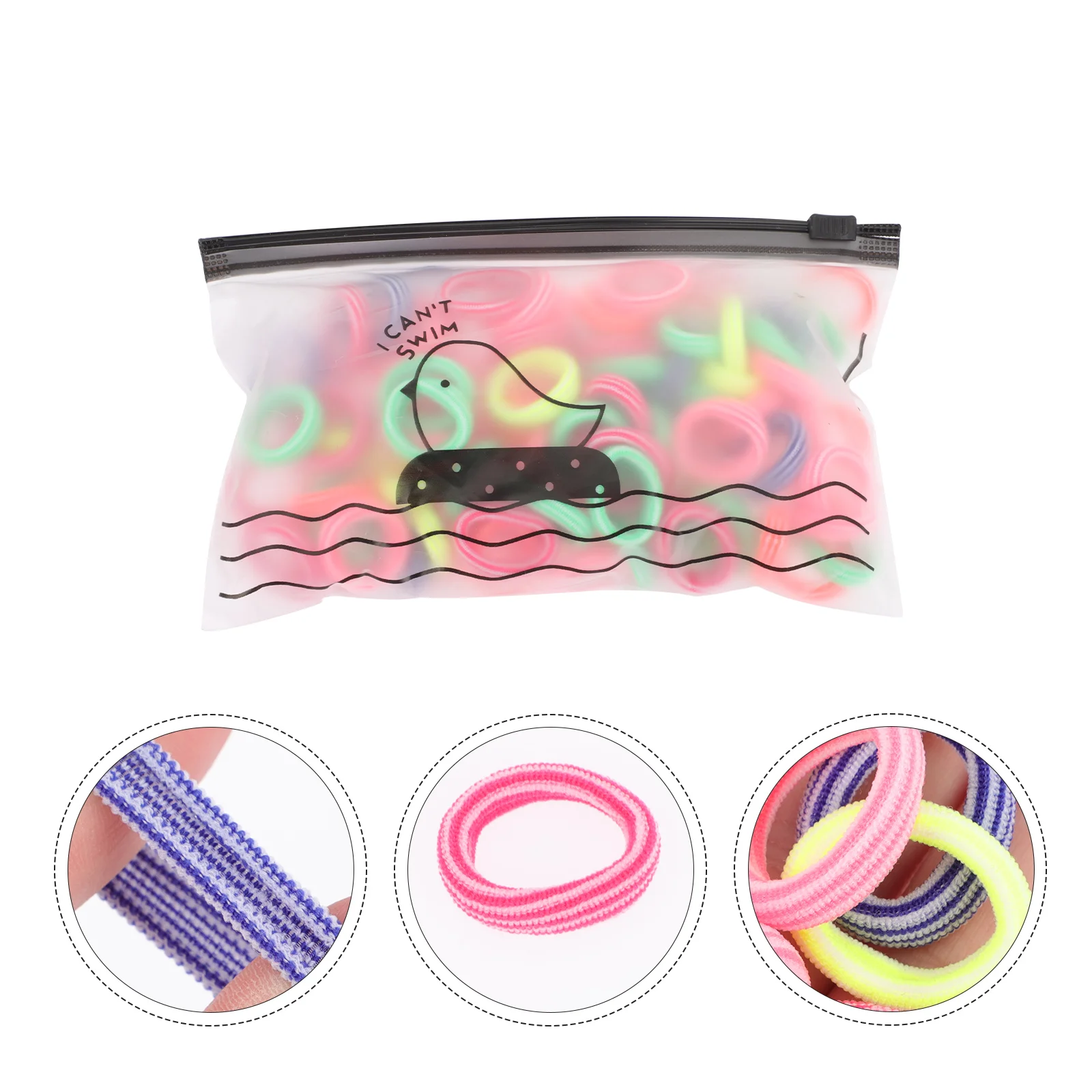 

200 Pcs Children's Hair Rope Ribbons Bands Elastic Ponytail Holders Kids Elasticity Polyester Scrunchies Ring