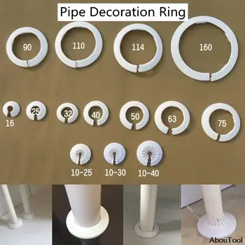 Boru Kapağı Dekorasyon PVC Boru Halkası Kanalizasyon Beyaz Boru Klima Boru Kapağı Ev Boru Yaka Aksesuarları 10-140