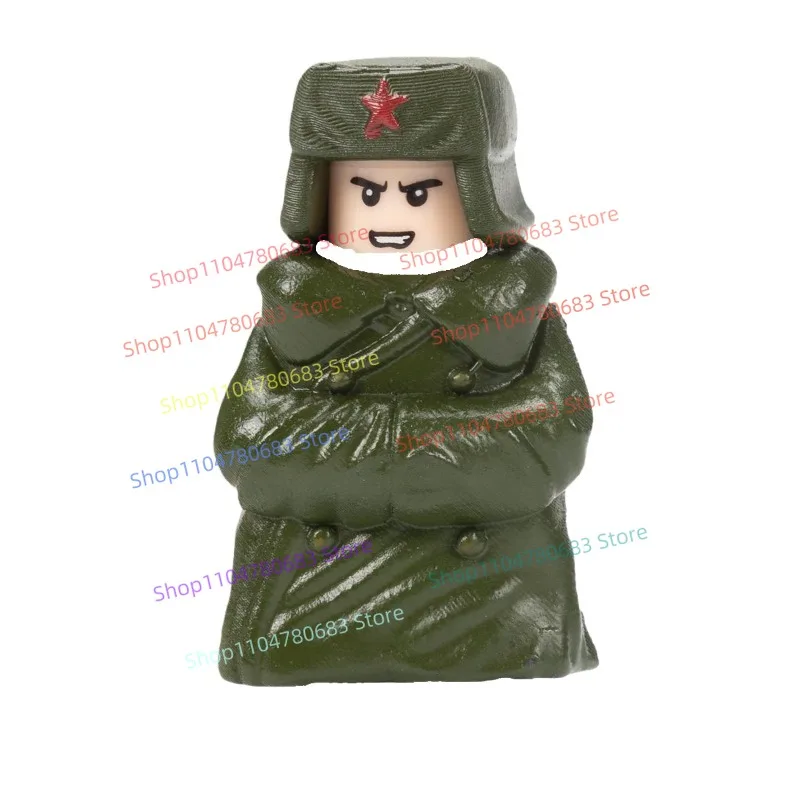 MOC 블록 제2차 세계대전 PLA 미니 액션 피규어 조립 모델 전시 피규어 애니메이션 만화 장식용 장난감 선물 수집품