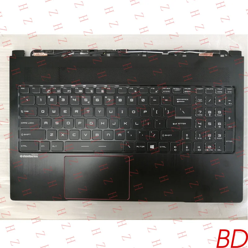 P+ For MSI GS63 GS63VR MS-16K1 C Shell Palmrest W/ Backlit Keyboard
