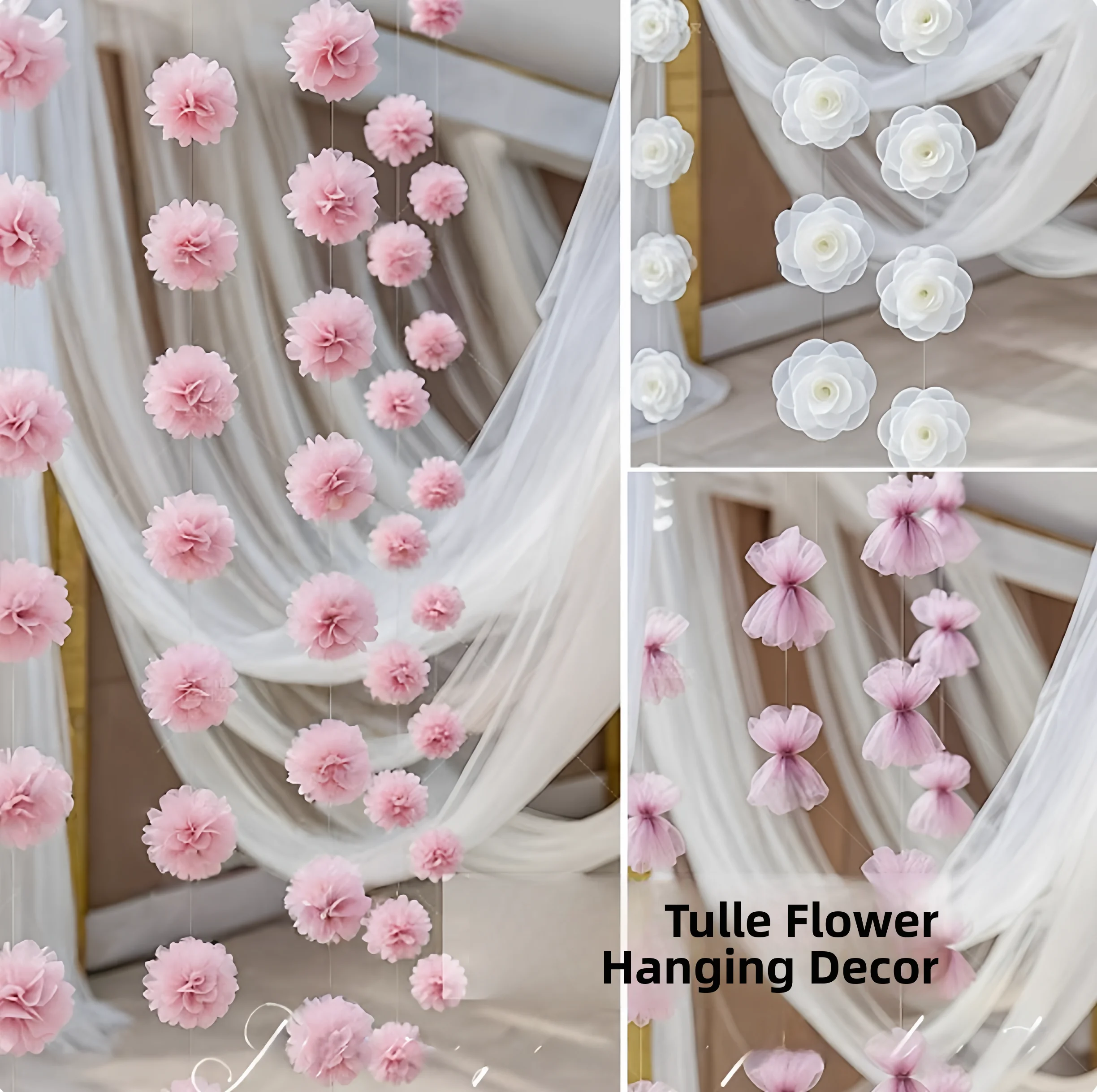 

Декор для свадебной комнаты: Жемчужная цветочная гирлянда, подвесное украшение, реквизит для витрин, дверных занавесок, фоновых стен, магазинов