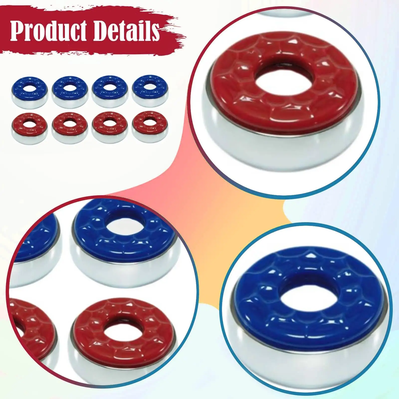 Portable Mini Shuffleboard Pucks for Indoor Outdoor Play Tabletop Rolling Balls Game Accessories Kit