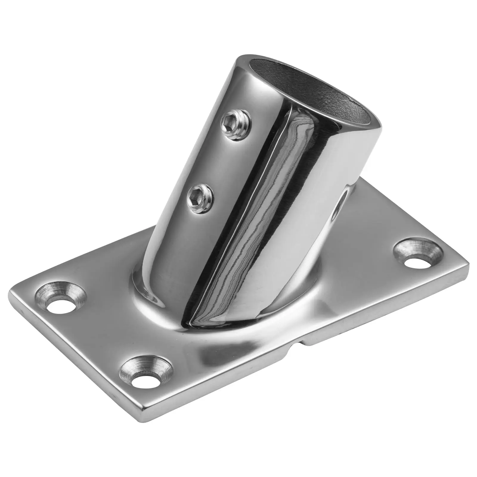 Goture 1PC Boat Hand Rail Fitting 35/45/60/90 Degree Stainless Steel  7/8”/1” Round/Rectangular Base Yacht Boat Railing Hardware