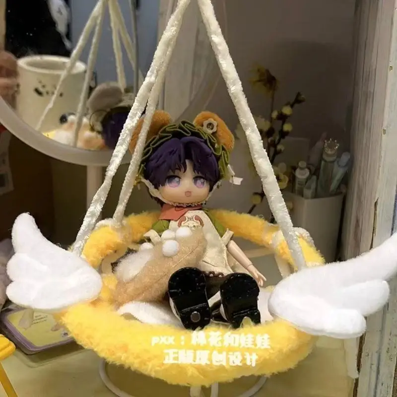 Keine Puppe Diy Bjd Puppe Schaukel Stuhl Baumwolle Hängenden Korb 10 cm Puppe Zubehör Handgemachte Schaukel Bett Spielzeug Für Puppe sammelder Und Hobbie