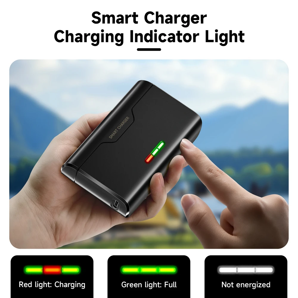 For GoPro 8 7 Hero 6 5 Battery Pack + 3 Slots LED Type C Charging Charger Card Storage Box for Go Pro 8 7 1800mAh Camera Bateria