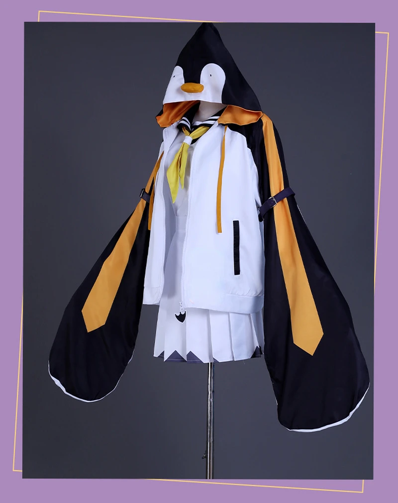 Anime Vtuber Cosplay Petra Gurin Outfit Jumpsuit Coat Pleated Skirt Fishbone Clip Suit Wig Role Play Halloween Party Costume