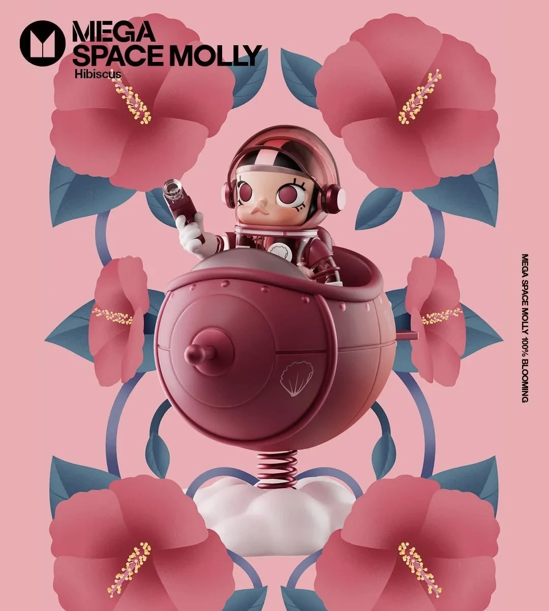 POPMART Original MEGA SPACE MOLLY 100% Blooming Series Cute