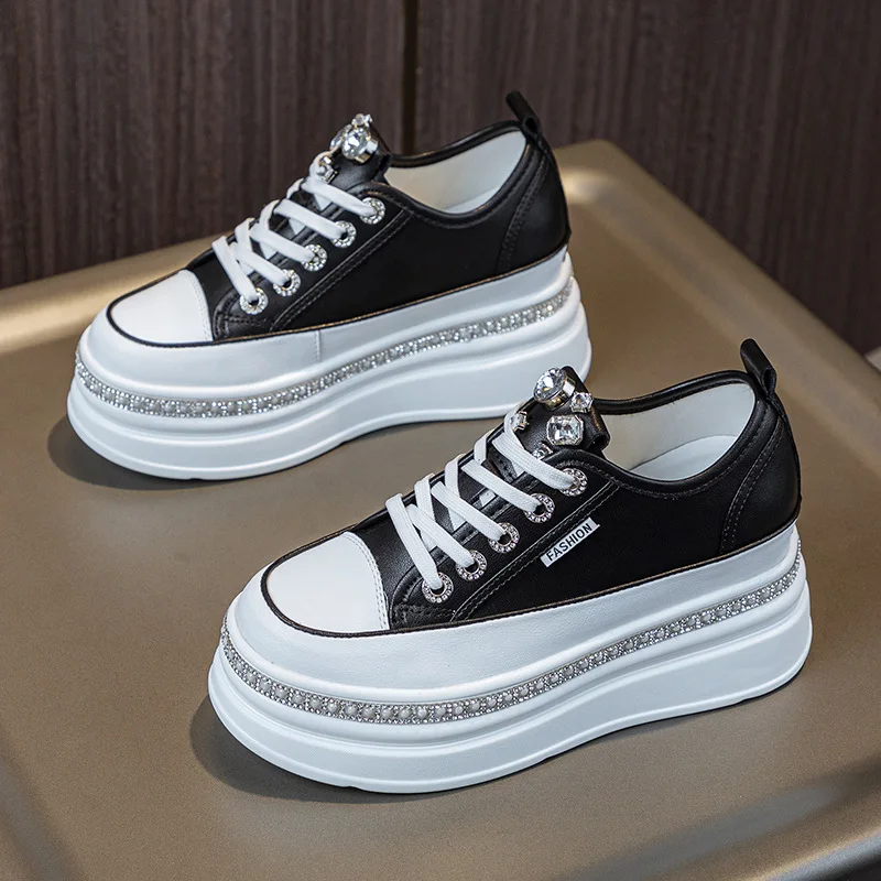 سميكة وحيد أحذية للنساء ، ارتفاع ارتفاع مطابقة ، طالب الكورية تنوعا ، بطانة واحدة ، الاتجاه الجديد ، الخريف ، 7 سنتيمتر ، 2023